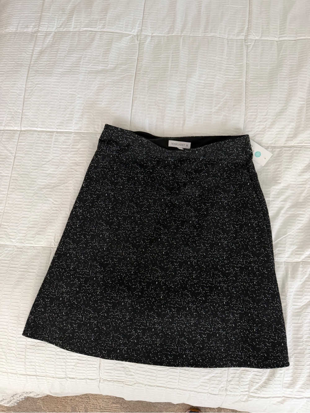 Margaret M Black Sparkle A-Line Skirt